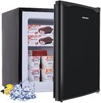 BANGSON Upright Freezer,1.1Cu.ft Mini Freezer with Removable Shelf, Single Door Compact Mini Freezer, Small freezer for Home/Dorms/Apartment/Office (Black)