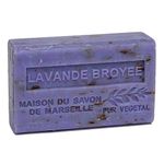 Maison du Savon de Marseille - French Soap made with Organic Shea Butter - Crushed Lavender Fragrance - 125 Gram Bar