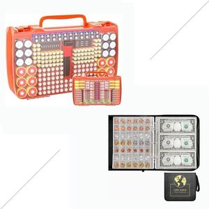 Aptbyte Battery Organizer Storage Holder Box Case and Coin Collection Supplies Pages Bundle