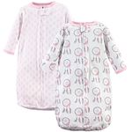 Hudson Baby Wearable Safe Long Sleeve Cotton Sleeping Bags, Dream Catcher 2Pk, 0-3 Months