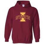 UGP Campus Apparel Hometown Baseball Script - Hometown Pride, Pitcher HOODIE, Iowa State Cyclones Cardinal, XXL