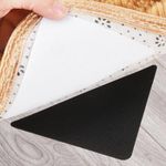 12 Pieces Rug Grippers for Laminate Floor, Anti-Slip Large Size Carpet Grippers Reusable Carpet Stickers for Rugs Hook and Loop Rug Pads for Wooden and Hard Floors