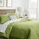 Ashton Sheets 100% Egyptian Cotton Duvet Cover Full/Queen Size - 600 Thread Count 3 PC Queen Size Duvet Cover, Egyptian Cotton Queen Duvet Cover Set, Cooling Duvet Cover Queen Size - Sage Green