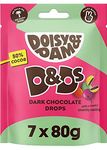 Doisy & Dam - Dark Chocolate D&D's - Vegan Chocolate - Crunchy Sugar Coating - Ethically Sourced - No Artificial Ingredients - No Palm Oil - 7 x 80g