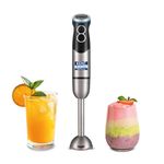 KENT Stainless Steel 304 Full Body 450W Powerful Hand Blender | Variable Speed Control | Turbo Switch For Fast Blending | Detachable Shaft For Easy Cleaning | Hot & Cold Blending | Low Noise DC Motor