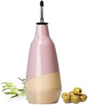 Gute Cruet Ceramic Olive Oil Dispenser Bottle - 400ml Vinegar Cruet Bottle with Pourers - Blue Olive Oil Carafe for Kitchen - Cruet for Vinegar and Oil 9" H 3" W