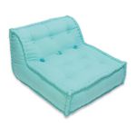 VASI IMPEX Cotton Floor Sofa Cushion - Soft & Thick Polyester Filler - Large Size Sitting Box Cushion Sofa for Reading Books| Living Room| Balcony| Garden| Yoga| Meditation Mint Blue (Pack of 1)