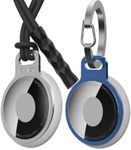 2 Pack laylion Secure Holder Ring, Aluminium Invisible Slim Thin Keychain Minimalist Case for AirTag 2021 Finder Items iPhone 12/13 Dogs, Cat, Keys Carabiner