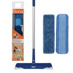 Bona Microfiber Floor Mop Kit with Dusting Pad for Wet & Dry Cleaning | Suitable for Wood, Tile, Stone, Marble, Granite, Vinyl & Laminate Floors | Washable, Removable & Easily Attach Pads