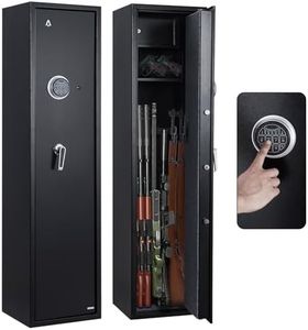 GarveeLife 6-7 Long Rifle Gun Safe for Home Rifle and Pistols, Large Gun Security Cabinet Safe for Rifles Shotguns, Thickened, with Digital Keypad, Removable Storage Shelf & Adjustable Rifle Gun Rack