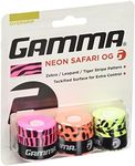 Gamma Sports Neon Tac, Neon Dri, Neon Safari Tennis Over Grip, High Performance, Badminton, Pickleball, Racquet Sports OG, Moisture Wicking Surface