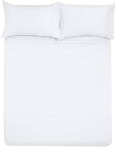 SlumberWell 4 Piece Luxury Soft Microfiber Fitted Bed Sheet Set for Campers, 8 to 12 Inch Deep Pocket, RV Short Queen 60 x 75, White