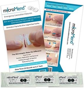 microMend Emergency Wound Closures Surgical Quality Laceration Repair Without Stitches - Think Ahead - Be Prepared - Add to Your Survival Kit, Camping Gear (Emergency Wound Closures)