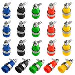 WMYCONGCONG 20 PCS Binding Post Banana 4mm Banana Socket Plug with Safety Protection Amplifier Terminal Plug Jack Connector