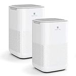 Medify MA-15 Air Purifier with True HEPA H13 Filter | 660 ft² Coverage in 1hr for Allergens, Smoke, Wildfires, Dust, Odors, Pollen, Pet Dander | Quiet 99.9% Removal to 0.1 Microns | White, 2-Pack