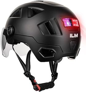 ILM Smart Bike Helmet Brake Warning LED Light Control NTA8776 CE CPSC Triple Certification Adult Electric Bicycle Casco Men Women Matte Black XX-Large