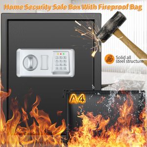 Mejasg 52L Large Fireproof Safe – Secure Home Storage Box