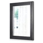 AAZZKANG Rustic Mirrors for Wall Black Rectangle Wood Framed Mirror Decorative Wall Mirror for Bedroom Living Room