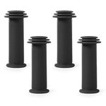 4pcs Kids Bike Handlebar Grips, Rubber Bicycle Grips Soft Cycling Grips Non-Slip Bike Handles Grips for Children Bicycles Folding Bikes Scooter Balance Bikes Mountain Bikes (Black)