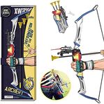 koolbitz Larger Archery Set, Foldable Bow with Infrared Light and Soft Arrow Set for Kids, Deformation Gift for Boys and Girls Ages 5 to 12, Perfect for Indoor or Outdoor Games, with 3 Arrows