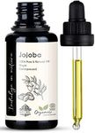 Aroma Tierra Jojoba Oil - 100% Pure Organic Cold Pressed Unrefined - For Hair Growth, Face, Skin, Beard - 30ml