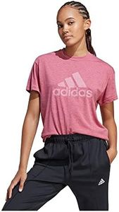 adidas Women's Sportswear Future Icons Winners 3.0 T-Shirt, Pink Strata Mel. / White, Medium