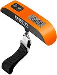 Etekcity Luggage Scale, Travel Essentials, Digital Weight Scales for Travel Accessories, Portable Handheld Scale with Temperature Sensor, Rubber Paint, 110 Pounds, Battery Included,Orange