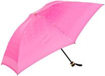 Lanvin on Blue MOONBAT LANVIN en Bleu Folding Umbrella, Rain Folding Umbrella, Lightweight, Jacquard Dot Women's, pink, (rose pink), 親骨の長さ55ｃｍ