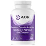 AOR Magnesium Potassium Aspartate 80mg 120 Caps 60-Day Supply - Magnesium and Potassium Blend - Vegan, Non-GMO & Gluten-Free - Support Energy, Relaxation, Restful Night and Comfortable Muscle Function