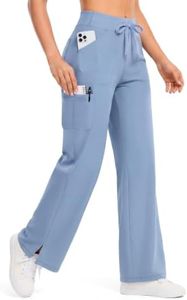 SOLUNSO Wide Leg Stretch Yoga Scrub Pants for Women Workwear with 5 Pockets