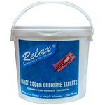 Relax 5Kg Chlorine Tablets Large 200g Swimming Pool Sanitiser