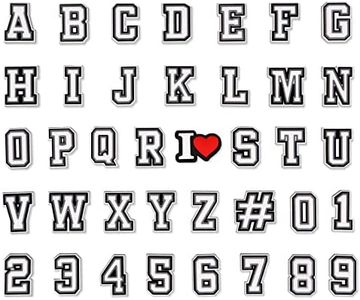 38Pcs Letters Shoe Charms A-Z Letter Pins And 0-9# Numbers Shoe Charm Wristband Shoes Accessories for Boys Girls Adults Gifts
