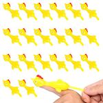 Rebanky 20 Pcs Slingshot Chicken Rubber Flicking Chicken Stretchy Flying Chickens Flick a Chicken Party Favors Gift for Children Pranks Toys