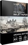 Marrutt 230gsm Archival Matt Double Sided Inkjet Photo Paper: A3+ - 100 Sheets