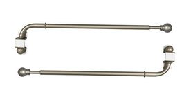 Versailles Home Fashions Pair of Swing Arm with Ball Finial, Pewter, 14 by 25-Inch