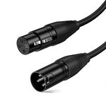 CableCreation 30FT XLR Microphone Cable, XLR Male to Female 3PIN Balanced Professional Microphone Cable for Recording Applications, Mixers, Speaker Systems, DMX Lights Black