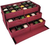 612 Vermont Christmas Ornament Storage Box with Adjustable Acid-Free Dividers, Holds 54 – 4 Inch Ornaments (SB-40042-VT)