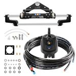 BBH Marine Boat 300HP Hydraulic Outboard Steering System Kit with Hydraulic Cylinder, Helm Pump and Tubing