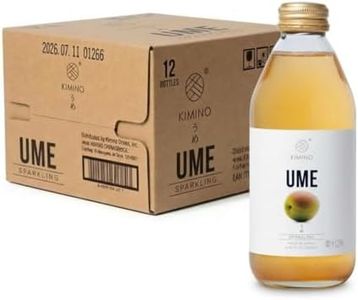 KIMINO Ume Sparkling Juice - Wakayama Plum 12% Juice, Organic Cane Sugar, Hyogo Region Water, Antioxidant Support, Made in Japan Whole Pressed, Healthy Asian Drinks - 8.45 Fl Oz, 12 Pack
