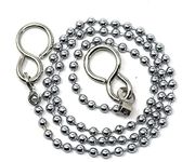 fiXte Ball Type Replacement Bath Sink Chain with Fitted S Hook Chrome Plated 300 (12")