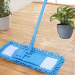 A406 FLAT MICROFIBRE ABSORBENT MOP FLOOR CLEANER SWEEPER DRY WET EXTENDABLE HANDLE