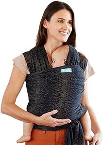 MOBY 100% Cotton Classic Baby Wrap Carrier for Newborn to Toddler up to 33lbs, Baby Sling from Birth, One Size Fits All, Breathable Stretchy, Unisex, Fleck
