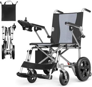 ZIIVIE VS Elektrorollstuhl Faltbar Schmal (56cm) – 20km Reichweite (12Ah Akku), Flugtauglich, Karbonstahl Rollstuhl Elektrisch für Wohnung & Reisen, 130kg Tragkraft (12Ah)