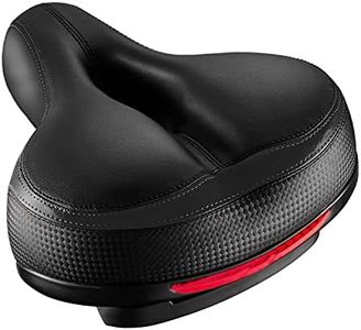 Roguoo Bike Seat, Most Comfortable Bicycle Seat Dual Shock Absorbing Memory Foam Waterproof Bicycle Saddle Bike Seat Replacement with Refective Tape for Mountain Bikes, Road Bikes