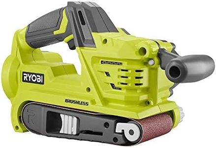 RYOBI P450 One+ 18V Lithium Ion 3 x 18 inch Brushless Belt Sander w/ Dust Bag and Included Sanding Pad (Battery Not Included, Tool Only)