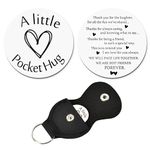 Best Friend Keychain Gift for Women Men Bff Friendship Gifts for Boys Girls Pocket Hug Keychain Coin for Best Friends Female Male Christmas Graduation Birthday Gifts for Bestie Double Sided Key Chains