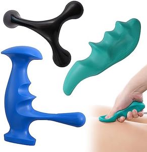 hautllaif Manual Trigger Point Massage Tool and Thumb Saver for Full Body Deep Tissue Massage, Set Include 1 Green Thumb Protector Tool 1 Palm Urchin Massage Tool Hand Held 4-Legged Massage Knobs