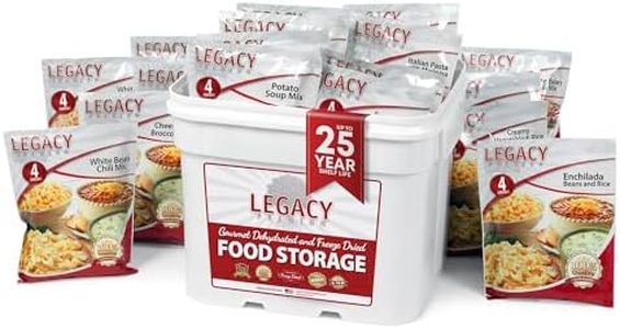 Long Term Dehydrated Food Storage - 120 Large Entree Servings - 29 Lbs- Disaster Prepper Freeze Dried Supply Kit - Individual Emergency Survival Meals