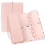 FYY Daily Pill Organizer - 7 Compartments Portable Pill Case Travel Pill Organizer,[Folding Design]Pill Box for Purse Pocket to Hold Vitamins,Cod Liver Oil,Supplements and Medication Pink