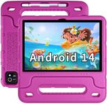 EDDBNi Kids Tablet, Latest Android 14 Tablet for Kids with Protective Case 64GB 1TB TF Card Expandable Dual Camera Parental Control WiFi Educational 6000mAh 10 Inch Toddler Tablet(Pink)